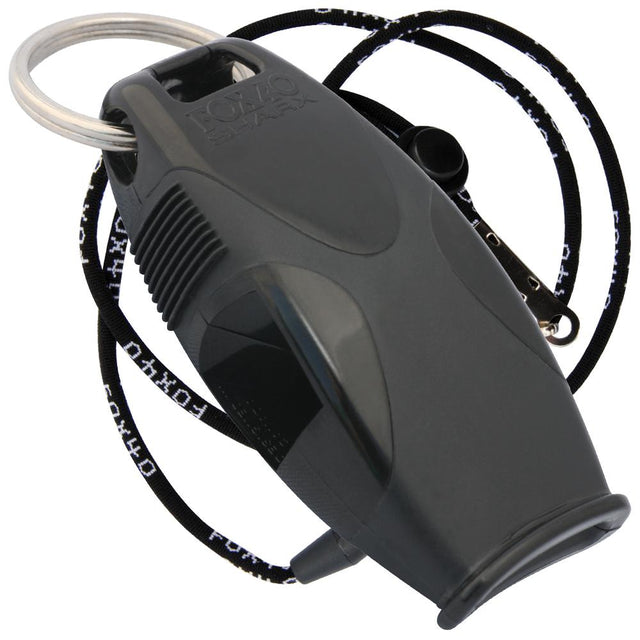 FOX 40 - SHARX Whistle with Lanyard - Black/Black