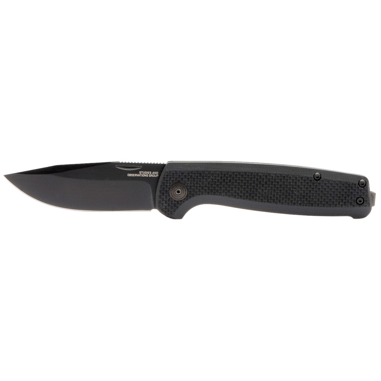 SOG - Terminus SJ, Folding Knife, 2.9" Clip Point Straight Point, G10 Handle, Titanium Nitride Finish, Blackout