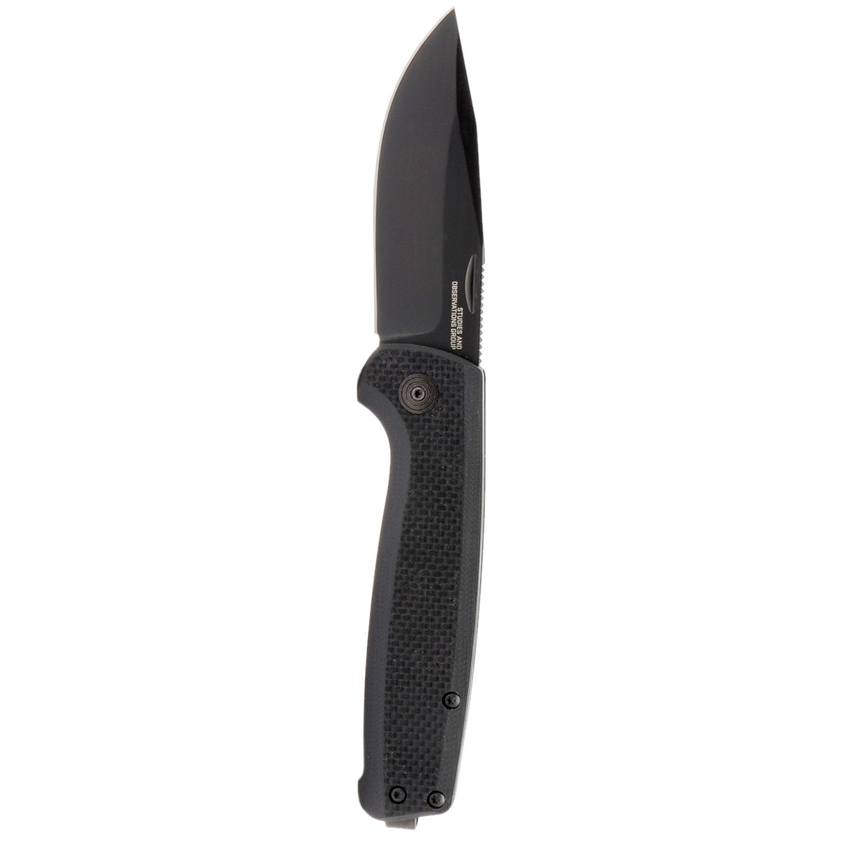 SOG - Terminus SJ, Folding Knife, 2.9" Clip Point Straight Point, G10 Handle, Titanium Nitride Finish, Blackout