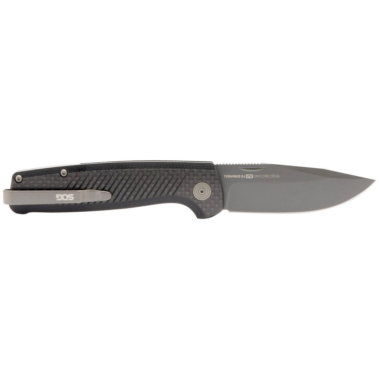 SOG - Terminus SJ, Folding Knife, 2.9" Clip Point Straight Edge, Carbon + Graphite