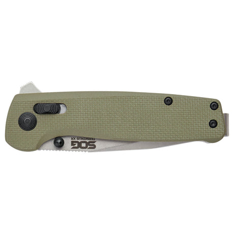 SOG - Terminus XR, Folding Knife, 2.95" Straight Clip Point, Olive Drab Green