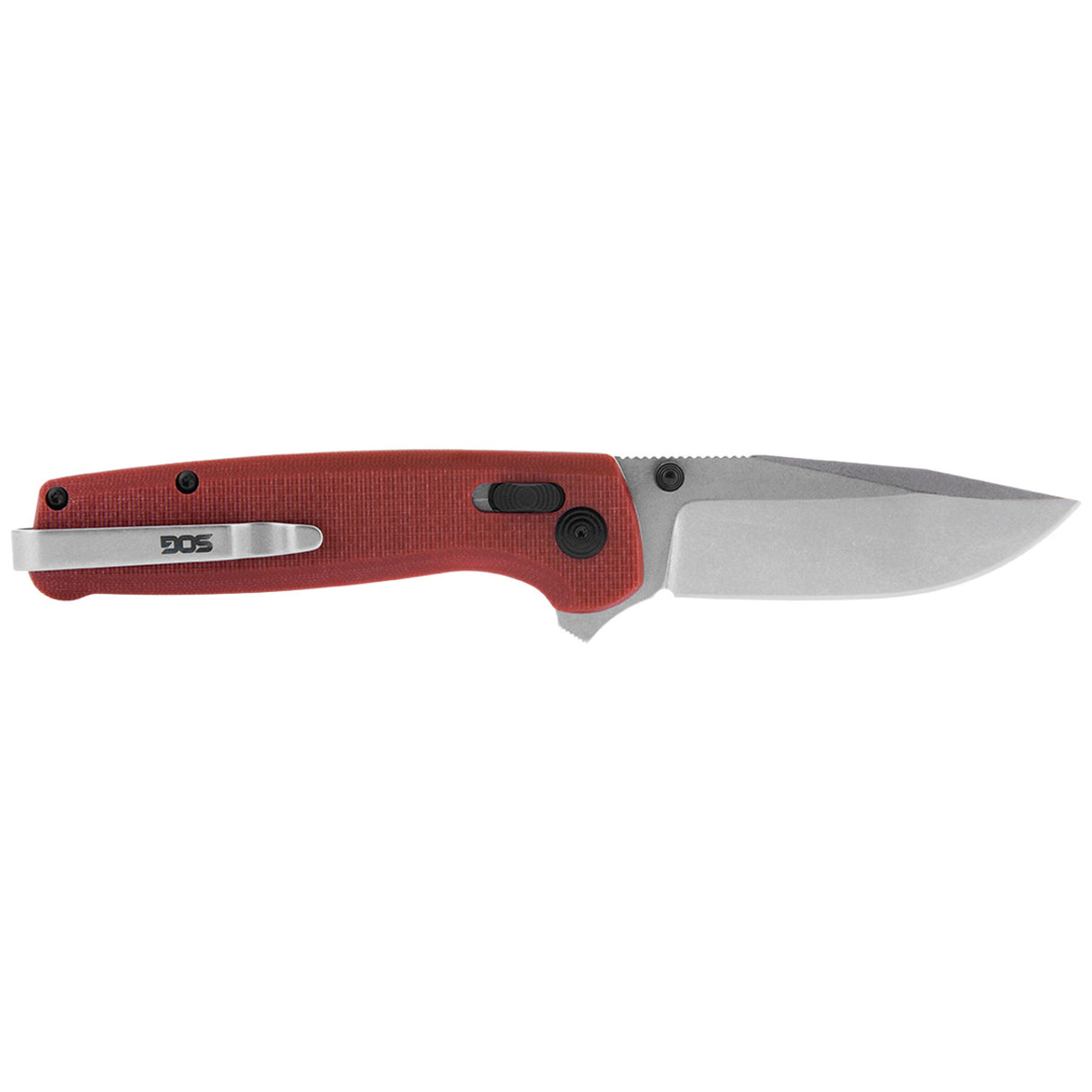 SOG - Terminus XR, Folding Knife, 2.95" Straight Clip Point, Crimson Red