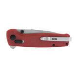 SOG - Terminus XR, Folding Knife, 2.95" Straight Clip Point, Crimson Red