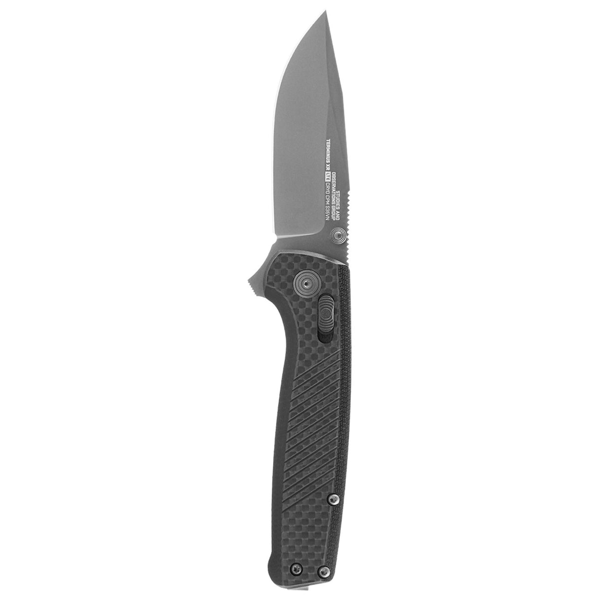 SOG - Terminus XR LTE, Folding Knife, 2.95" Straight Clip Point, Black G10 and Carbon Fiber Frame