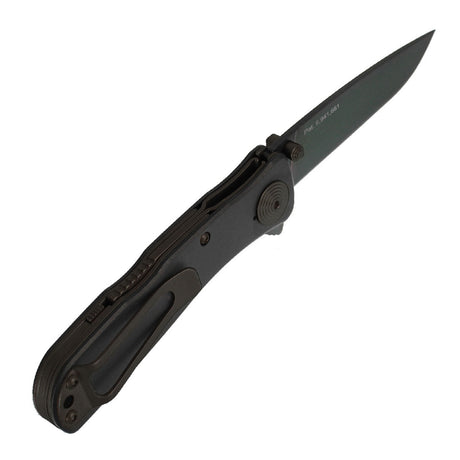 SOG - Twitch II, Folding Knife, 2.65" Drop Point Straight Edge, Black Titanium Nitride Finish, Black
