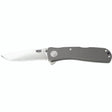 SOG - Twitch II, Folding Knife, 2.65" Drop Point Plain Edge, Gray Hard Anodized Aluminum Handle, Satin Finish, Silver