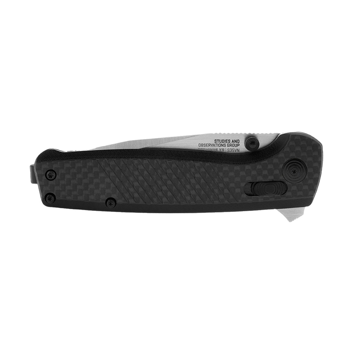 SOG - Terminus XR, Folding Knife, 2.95" Straight Clip Point, Black G10 and Carbon Fiber Handle, CPM S35VN Steel, Satin Finish, Silver