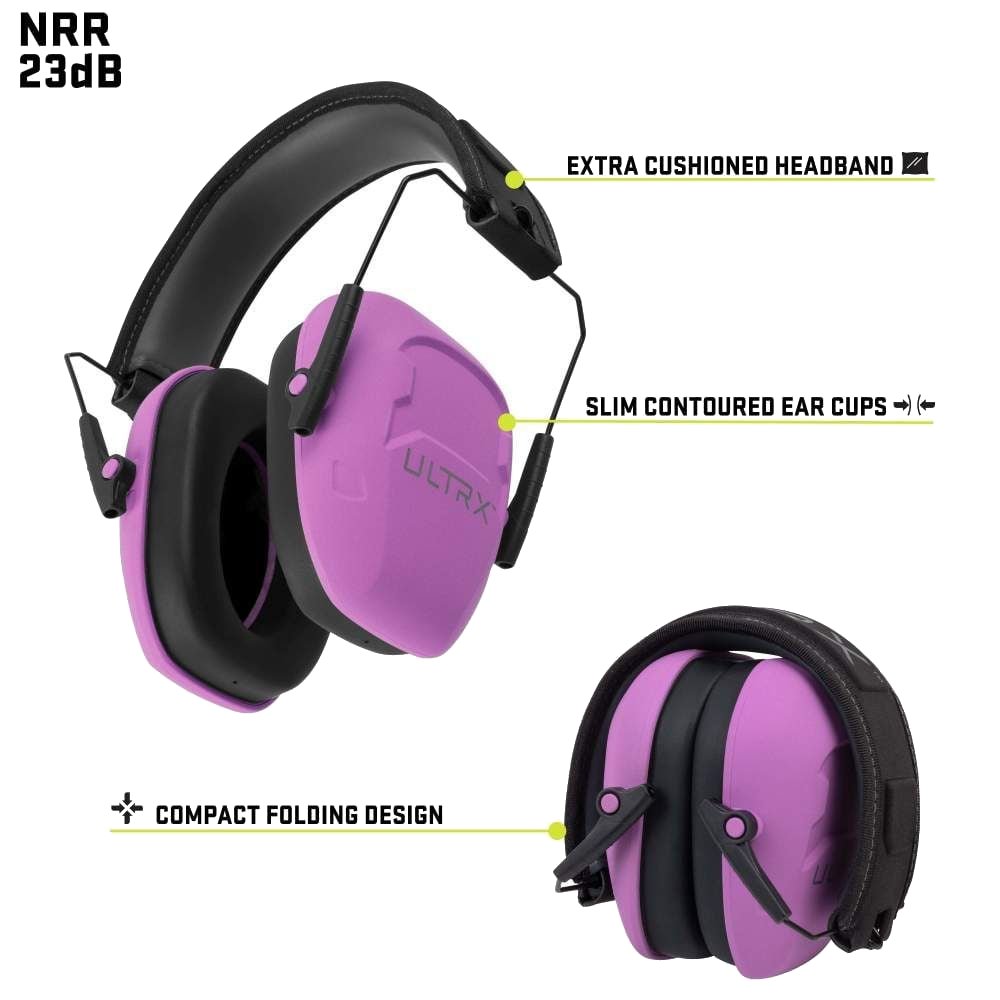 Allen - ULTRX Shield Passive Earmuff, Plum — view 4