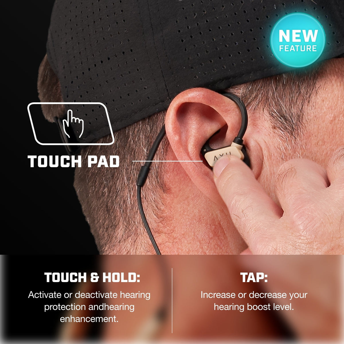 AXIL - GS Extreme 3.0 Electronic Ear Plugs - Black