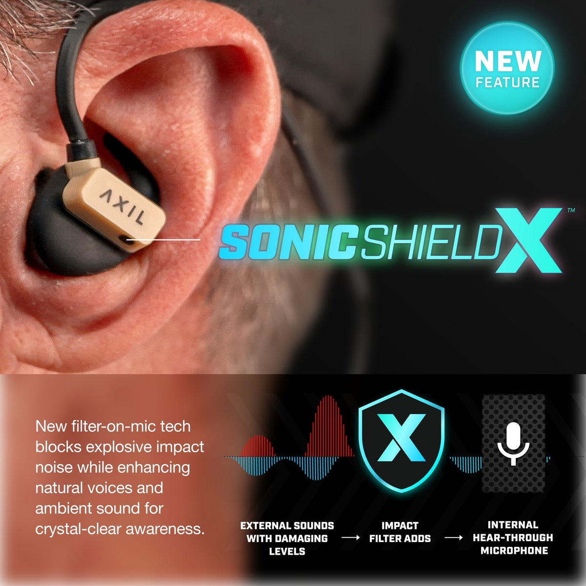 AXIL - GS Extreme 3.0 Electronic Ear Plugs - Black