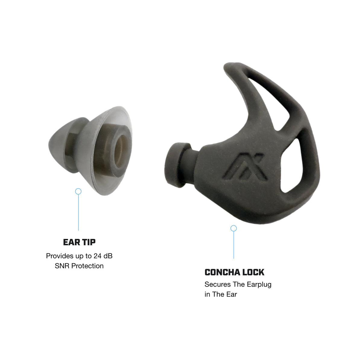 AXIL - X20 Earplugs in Slate Green
