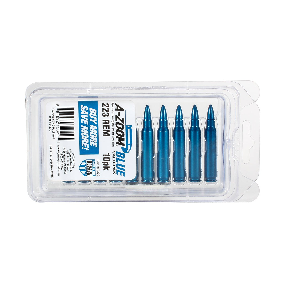 A-Zoom - Blue Snap Caps for 223 Rem, 10-Pack