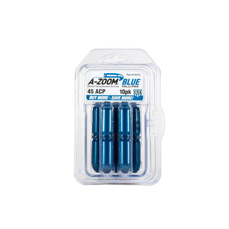 A-Zoom - Blue Snap Caps for 45 ACP, 10 Pack