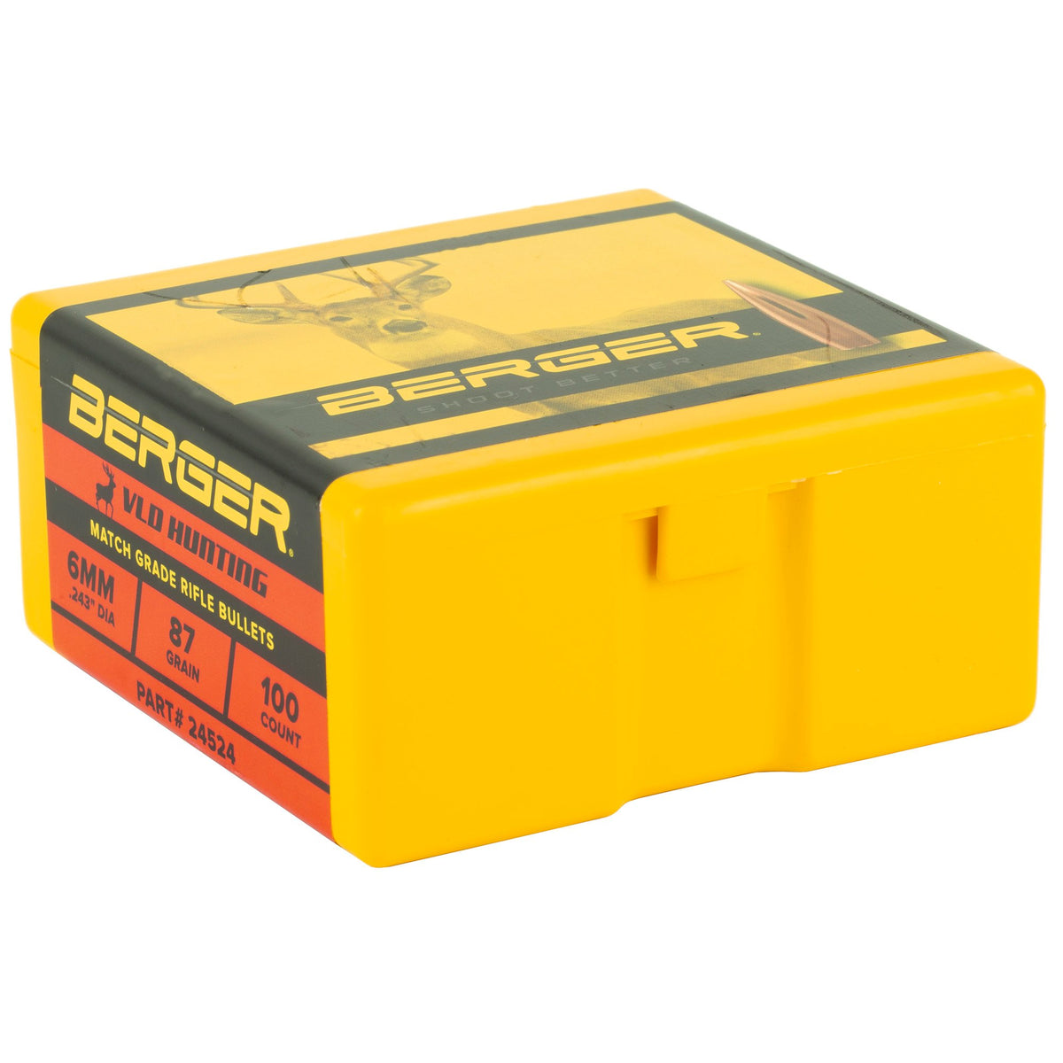 Berger Bullets - 6 mm 87 Grain VLD Hunting Rifle Bullet - 100 ct