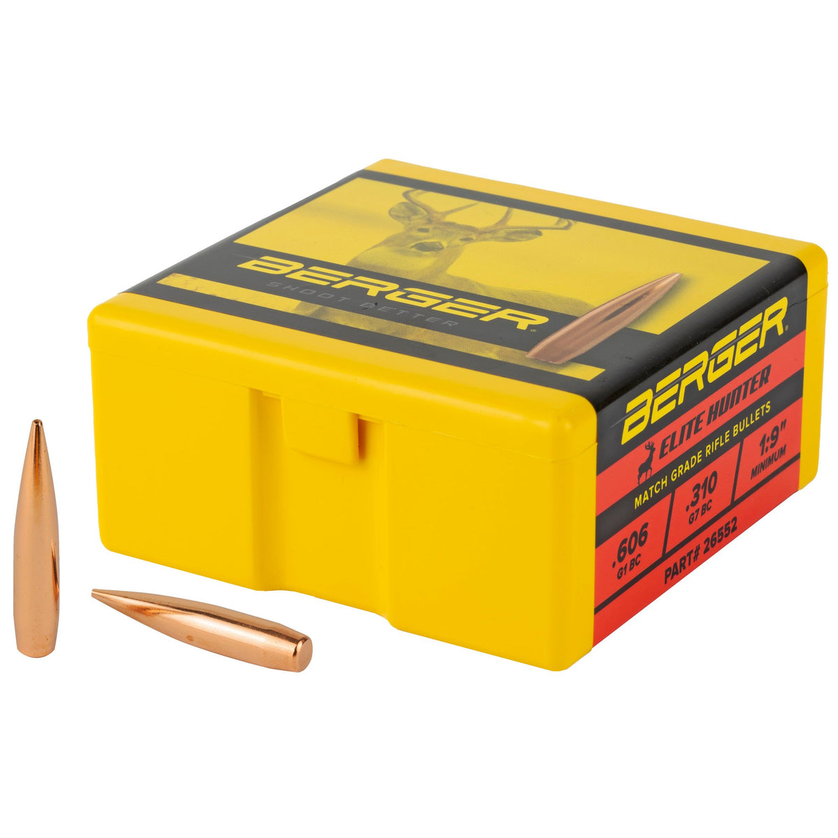 Berger Bullets - 6.5 mm 140 Grain Elite Hunter Rifle Bullet - 100 ct