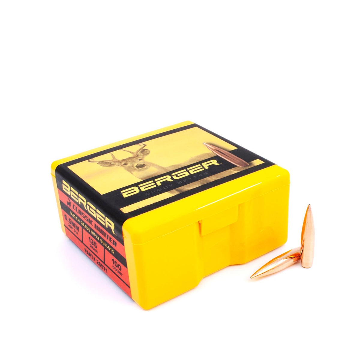 Berger Bullets - 6.5 mm 135 Grain Classic Hunter Bullets - 100 ct