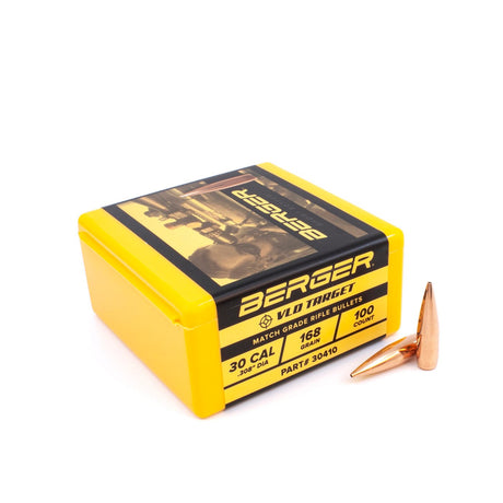 Berger Bullets - 30 Cal 168 Grain VLD Target Rifle Bullet - 100 ct