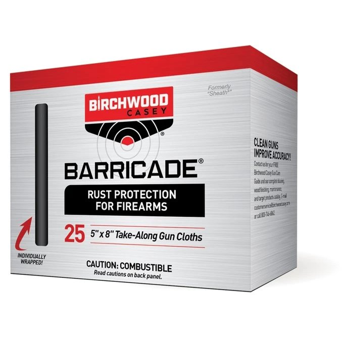 Birchwood Casey - Barricade Rust Protection Take-Alongs 25 Wipes