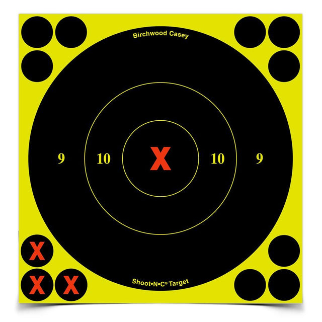 Birchwood Casey - Shoot•N•C 6 Inch X-Bull's-Eye Targets, 60 Pack