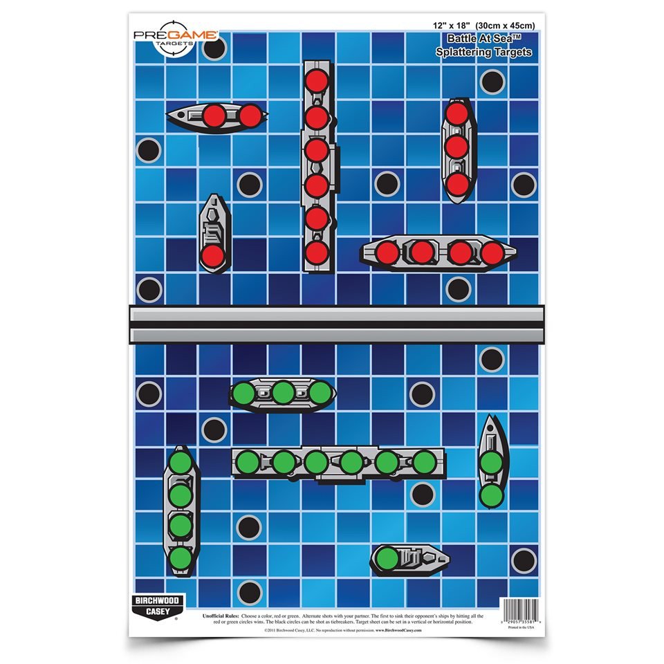 Birchwood Casey - PREGAME Battle at Sea Targets - 12x18" 8 Pack