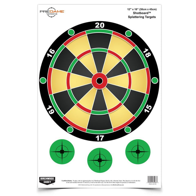 Birchwood Casey - PREGAME 12 x 18 Inch Shotboard Target - 8 Pack