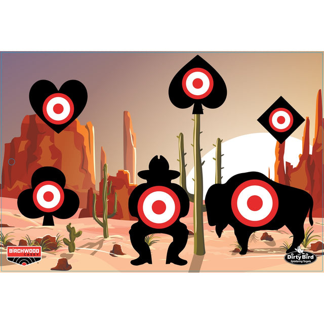 Birchwood Casey - 12" x 18" Aces High Dirty Bird Target, 6 Pack