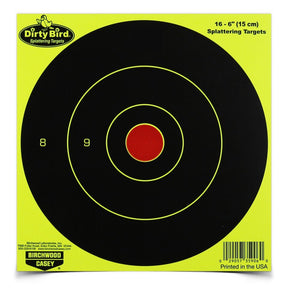 Birchwood Casey - Dirty Bird 6 Inch Yellow Round Target - 16 Pack
