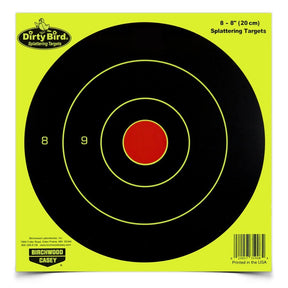 Birchwood Casey - Dirty Bird 8 Inch Yellow Round Target - 8 Pack