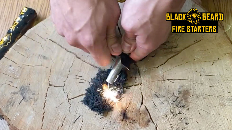 Blackbeard fire starter for outdoor survival and emergency preparedness