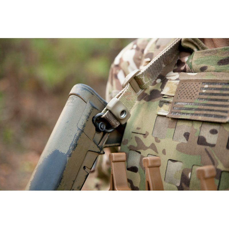 Blue Force Gear - Vickers 221 Sling, Multicam, Unpadded, RED Swivel
