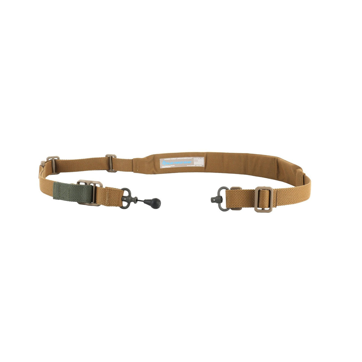 Blue Force Gear - Vickers 221 Sling, Padded, RED Swivel, Coyote Brown