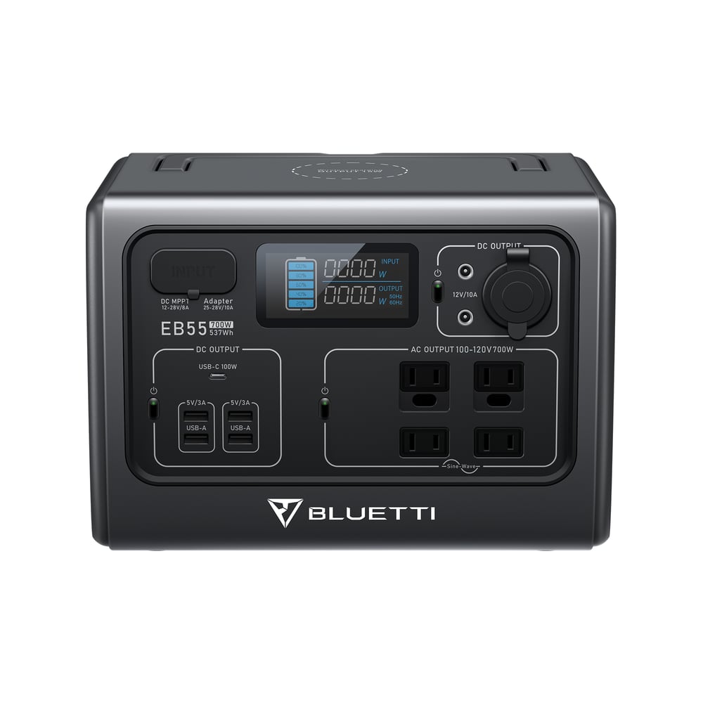 BLUETTI EB55 Portable Power Station | 700W 537Wh