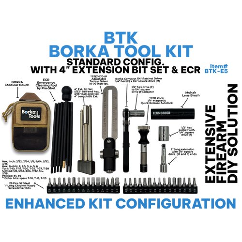 Borka - Tool Kit with Ext. Bit Set & Emergency Cleaning Rod