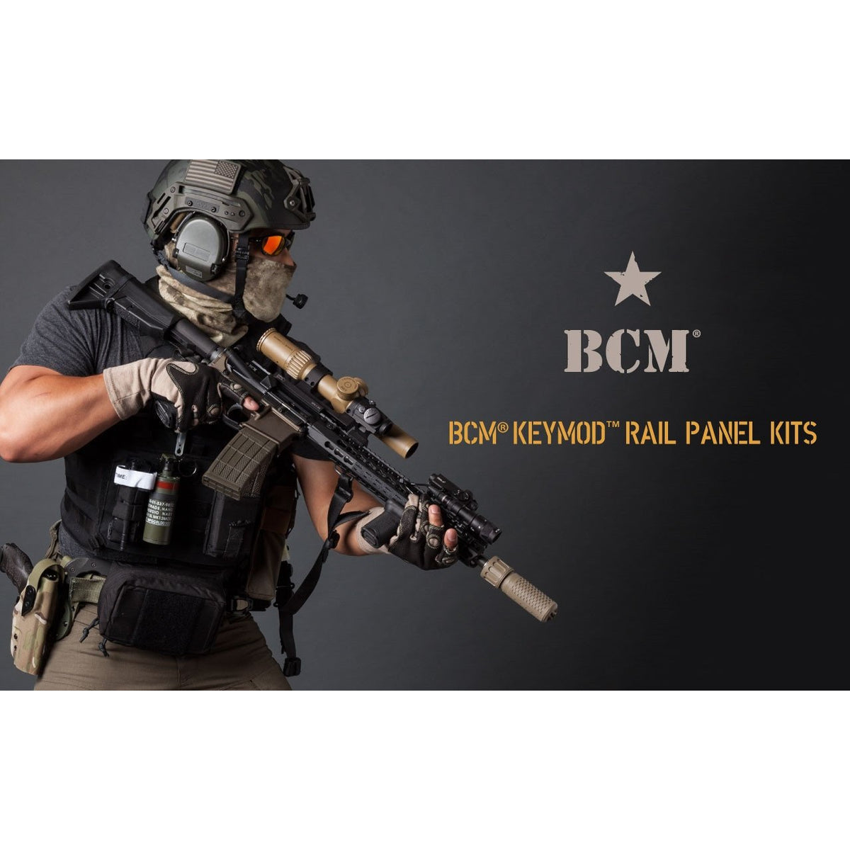 Bravo Company - BCM Gunfighter KeyMod Rail Panels 5 Pack - FDE