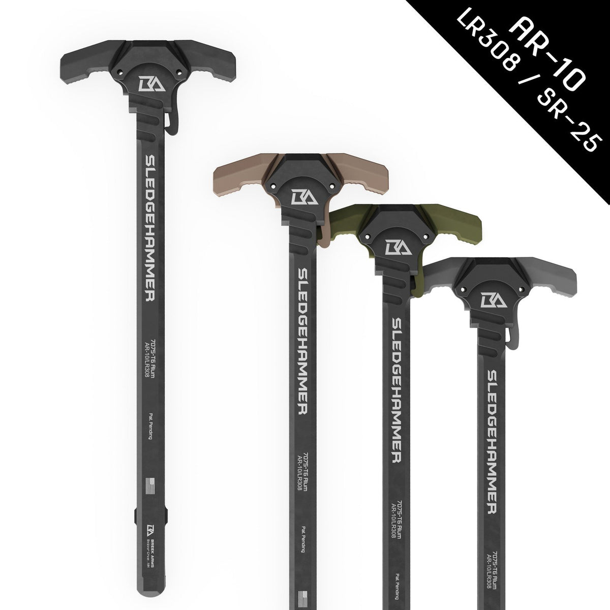 Breek Arms - Sledgehammer AR-10/LR308 Charging Handle - Black