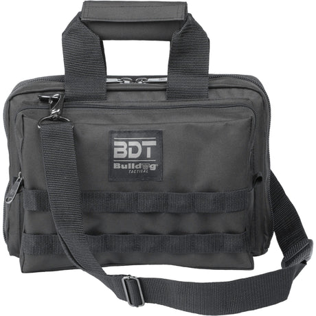 Bulldog Cases - Deluxe 2 Pistol Range Bag with Strap & MOLLE - Black
