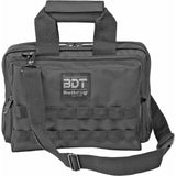 Bulldog Cases - Deluxe 2 Pistol Range Bag with Strap & MOLLE - Black