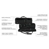 Allen Company - Tac-Six 38" Lockable 2-Firearm Unit Tactical Gun Case, Laser Cut Molle Front, Black