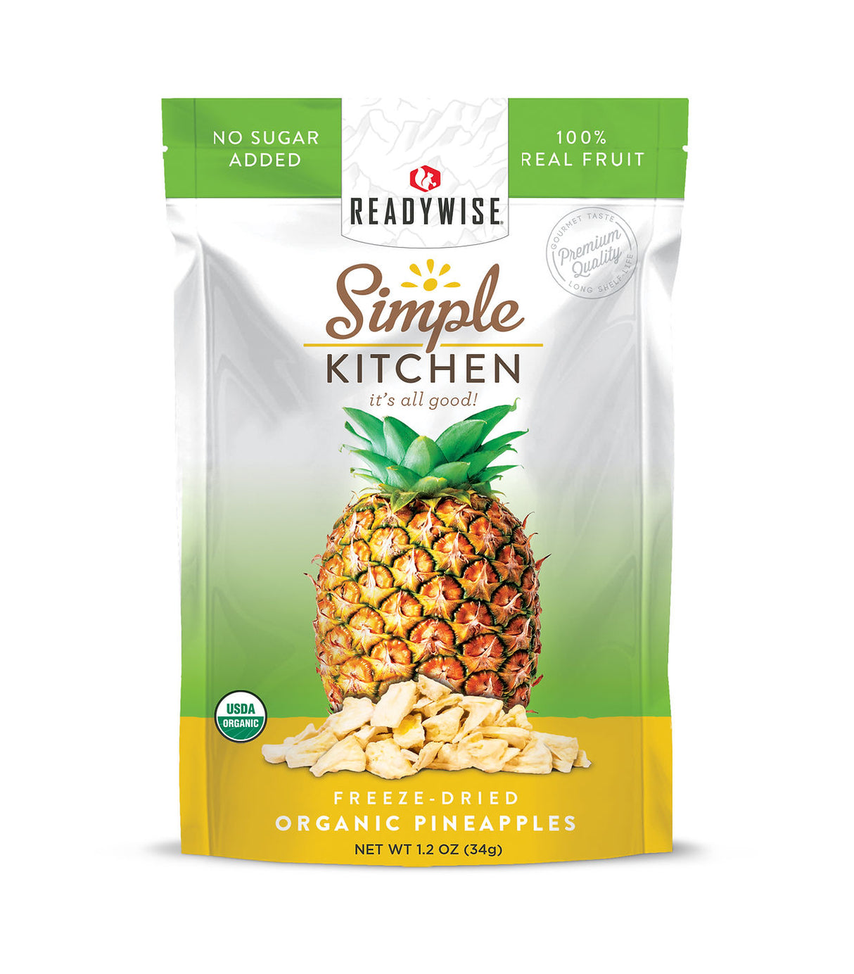 ReadyWise - 6 CT Case Simple Kitchen Organic FD Pineapple