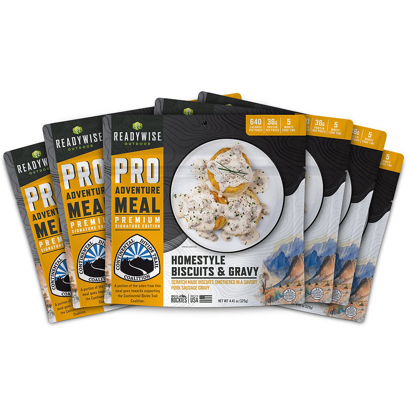 ReadyWise - 6 CT ReadyWise Pro Adventure Meal Homestyle Biscuits & Gravy with Sausage