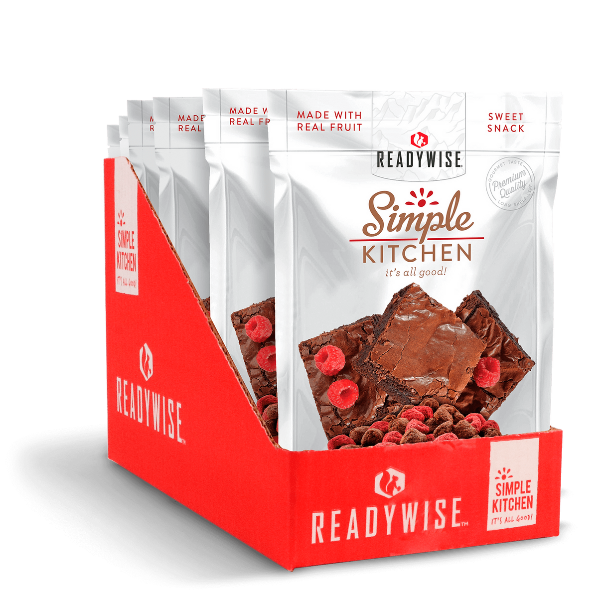 ReadyWise - 6 CT Case Simple Kitchen Raspberries & Brownie Bites