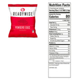 ReadyWise - 144 Servings Freeze Dried Powdered Eggs