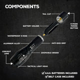 Mountain Ready LM1000 PRO - Zoomable, High Lumen 5-Mode Tactical LED Flashlight