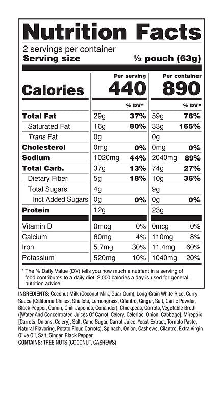 ReadyWise - 6 CT ReadyWise Pro Adventure Meal Thai Coconut Cashew Curry