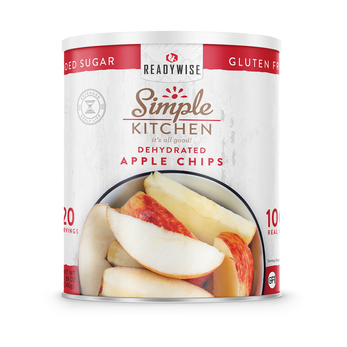 ReadyWise - Simple Kitchen Dehydrated Apple Chips - 20 Serving #10 Can