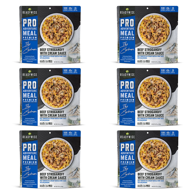 ReadyWise - 6 CT ReadyWise Pro Adventure Meal Beef Stroganoff with Mushroom Cream Sauce