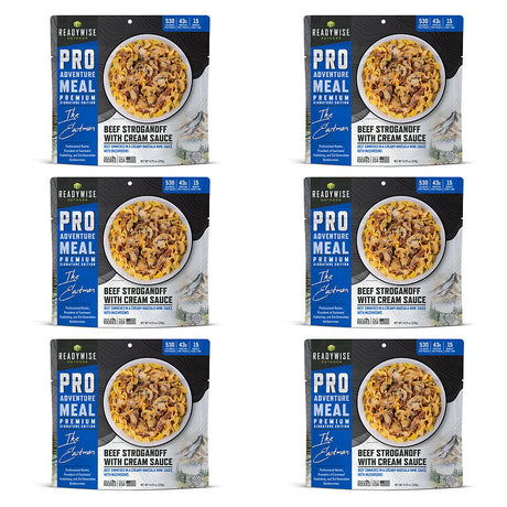 ReadyWise - 6 CT ReadyWise Pro Adventure Meal Beef Stroganoff with Mushroom Cream Sauce