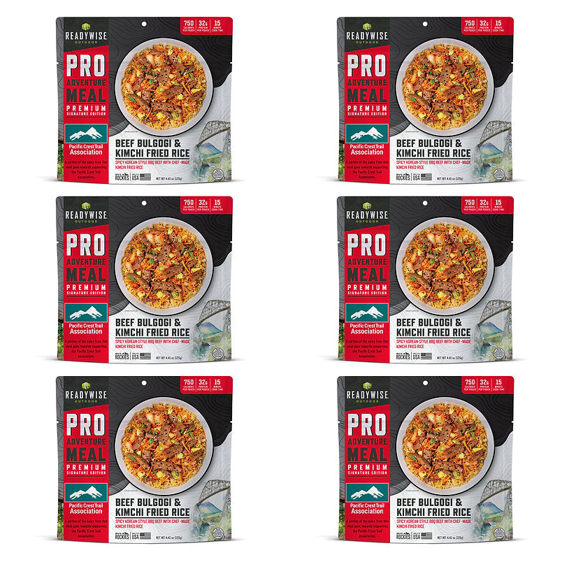 ReadyWise - 6 CT ReadyWise Pro Adventure Meal Beef Bulgogi and Kimchi Fried Rice