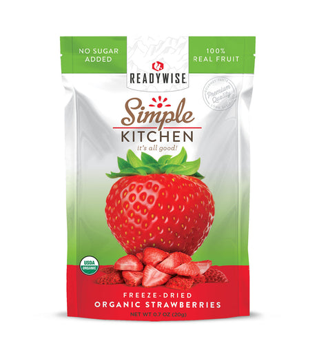 ReadyWise - 6 CT Case Simple Kitchen Organic FD Strawberries