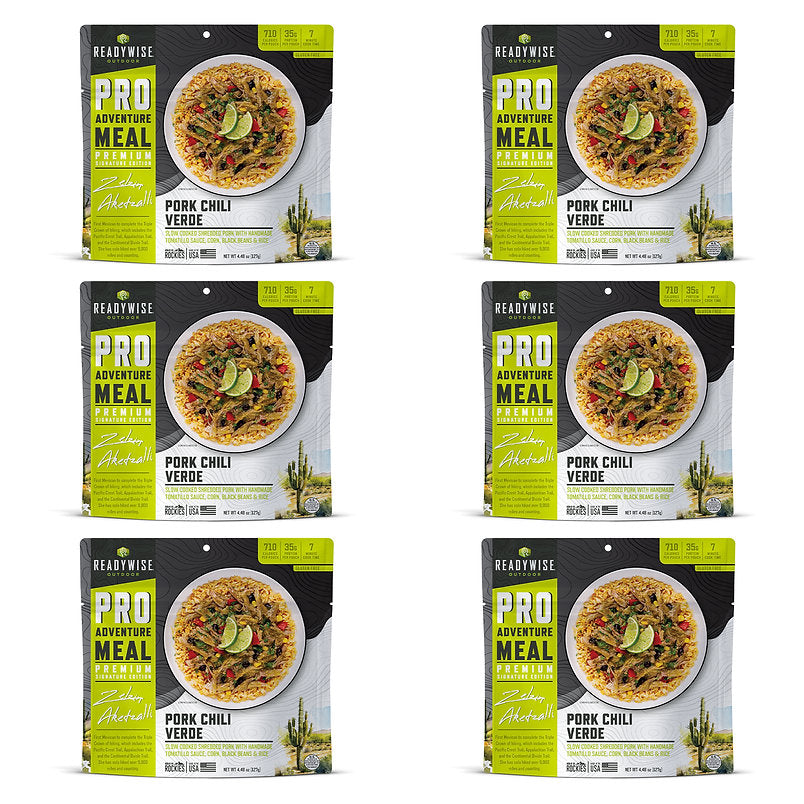 ReadyWise - 6 CT ReadyWise Pro Adventure Meal Pork Chile Verde